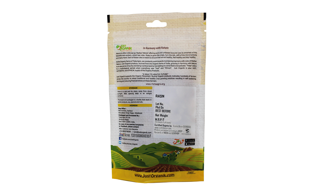 Just Organik Raisin    Pack  100 grams